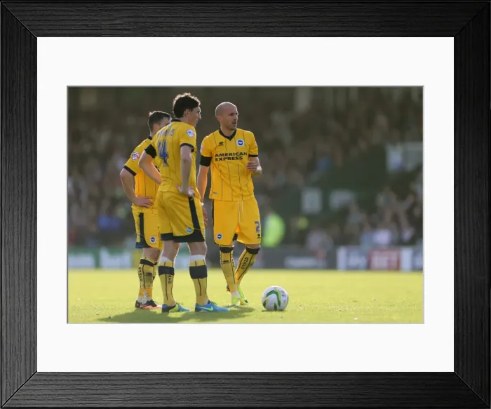 Framed Print : Brighton & Hove Albion Away at Yeovil Town (2013-14 Season): October 19, 2013