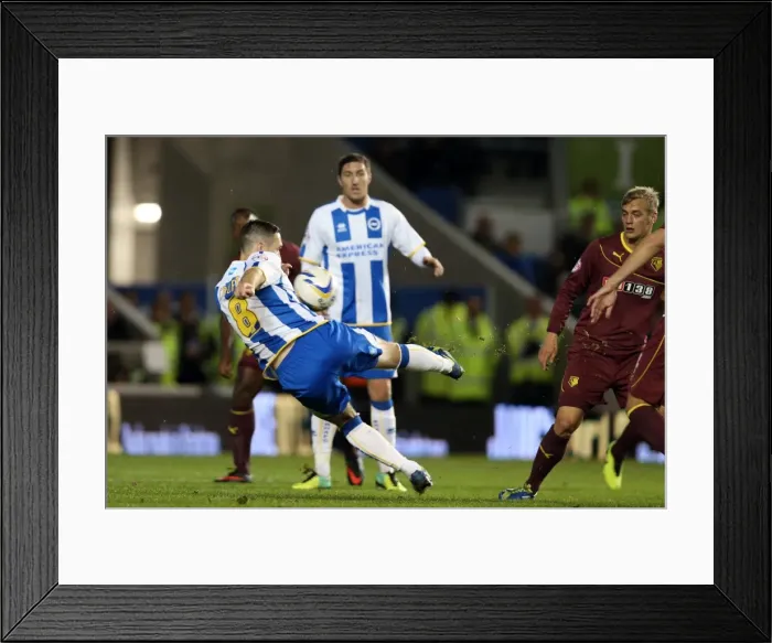 Framed Print : Fright Night: Brighton & Hove Albion vs. Watford (28-10-2013) Framed Print : Fright Night: Brighton & Hove Albion vs. Watford (28-10-2013)