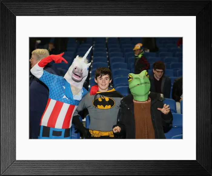 Framed Print : Brighton & Hove Albion vs. Watford (28-10-2013): Fright Night Home Game