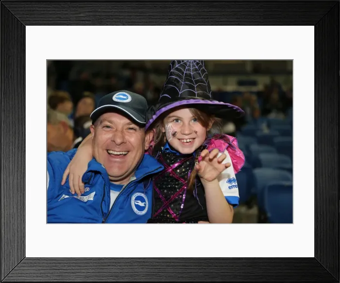 Framed Print : Brighton & Hove Albion vs. Watford (28-10-2013): Fright Night Home Game