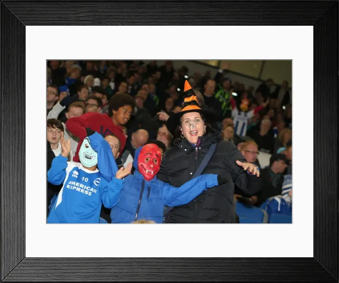 Framed Print : Brighton & Hove Albion vs. Watford (28-10-2013): Fright Night Home Game