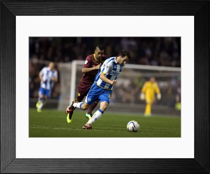 Framed Print : Fright Night: Brighton & Hove Albion vs. Watford (28-10-2013) Framed Print : Fright Night: Brighton & Hove Albion vs. Watford (28-10-2013)