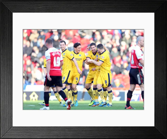 Framed Print : Brighton & Hove Albion vs Doncaster Rovers (Away) - 02-11-2013: Season 2013-14, Away Game Framed Print : Brighton & Hove Albion vs Doncaster Rovers (Away) - 02-11-2013: Season 2013-14, Away Game