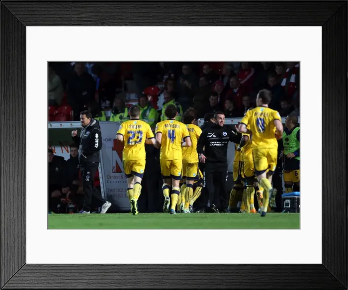 Framed Print : Brighton & Hove Albion vs Doncaster Rovers: 2013-14 Season Away Game Framed Print : Brighton & Hove Albion vs Doncaster Rovers: 2013-14 Season Away Game