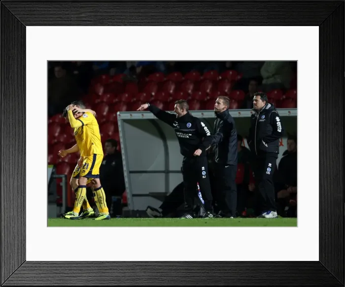 Framed Print : Brighton & Hove Albion vs Doncaster Rovers: 2013-14 Away Game Framed Print : Brighton & Hove Albion vs Doncaster Rovers: 2013-14 Away Game