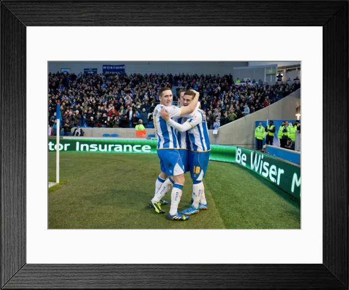Framed Print : Brighton & Hove Albion vs. Blackburn Rovers (09-11-2013): 2013-14 Home Game Framed Print : Brighton & Hove Albion vs. Blackburn Rovers (09-11-2013): 2013-14 Home Game