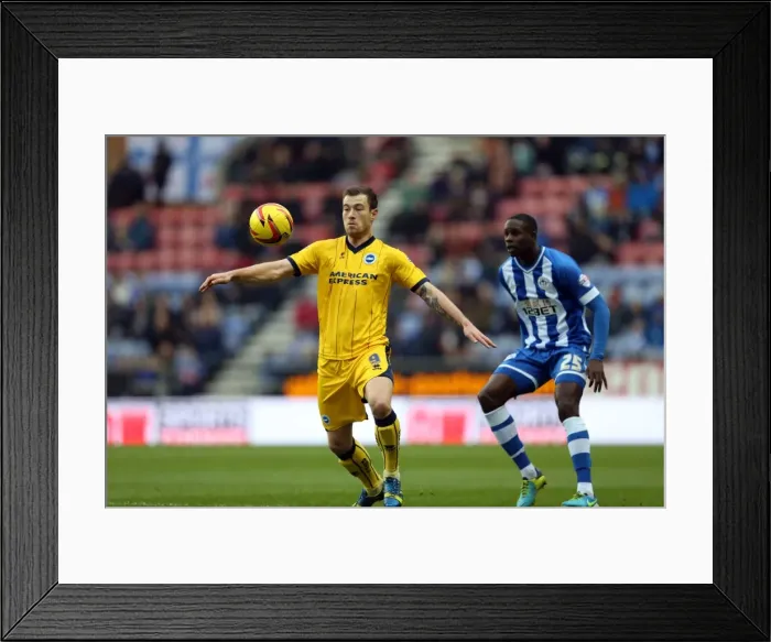 Framed Print : Brighton & Hove Albion vs. Wigan Athletic: Away Game - November 2013 (Season 2013-14)