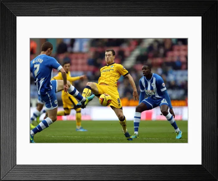 Framed Print : Brighton & Hove Albion vs. Wigan Athletic: Away Game - November 2013 (Season 2013-14) Framed Print : Brighton & Hove Albion vs. Wigan Athletic: Away Game - November 2013 (Season 2013-14)