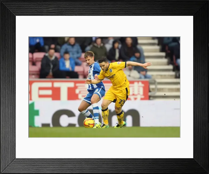 Framed Print : Brighton & Hove Albion vs. Wigan Athletic: Away Game - November 2013