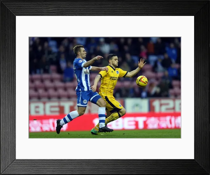 Framed Print : Brighton & Hove Albion vs. Wigan Athletic: Away Game - November 2013 (Season 2013-14)