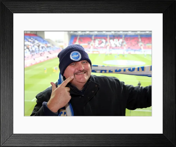 Framed Print : Brighton & Hove Albion vs. Wigan Athletic (Away): 23-11-2013 - Season 2013-14