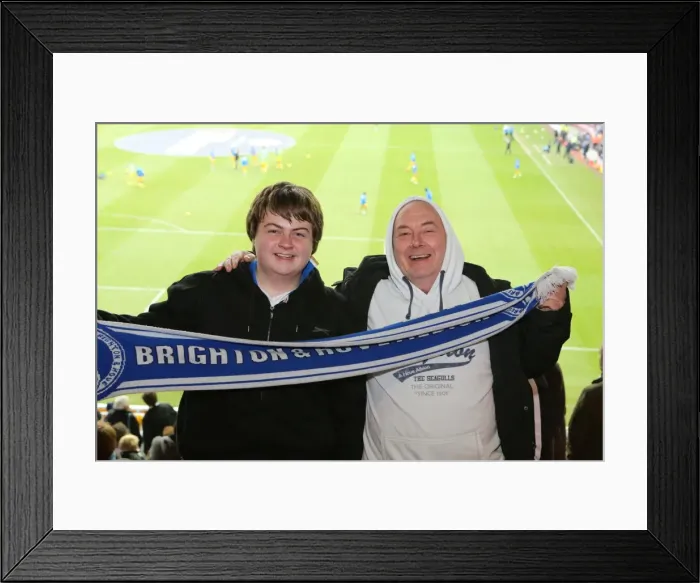 Framed Print : Brighton and Hove Albion Away Days 2013-14: Fans in Full Force at Wigan Athletic (November 23, 2013) Framed Print : Brighton and Hove Albion Away Days 2013-14: Fans in Full Force at Wigan Athletic (November 23, 2013)