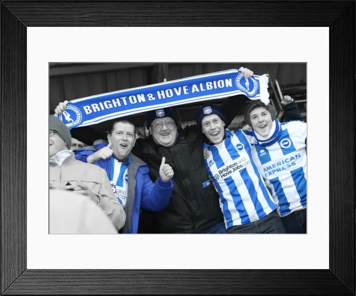 Framed Print : Electric Atmosphere: Wigan Athletic Away Day, Brighton and Hove Albion FC 2013-14 Framed Print : Electric Atmosphere: Wigan Athletic Away Day, Brighton and Hove Albion FC 2013-14