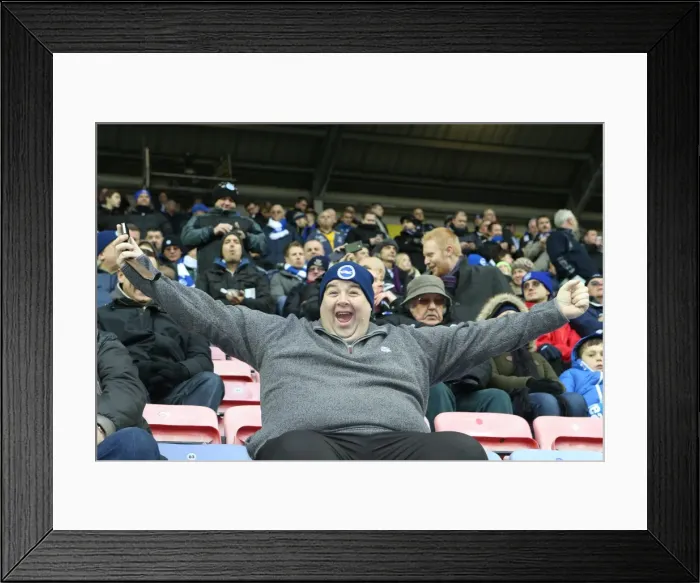 Framed Print : Brighton & Hove Albion vs. Wigan Athletic (Away): 23-11-2013, Season 2013-14