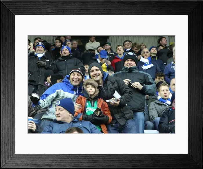 Framed Print : Brighton & Hove Albion vs. Wigan Athletic: 23-11-2013 - Away Game, 2013-14 Season