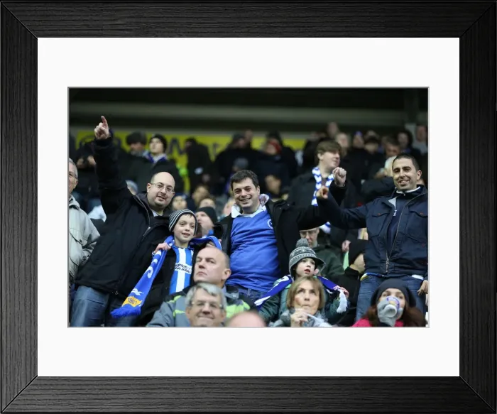 Framed Print : Brighton & Hove Albion vs. Wigan Athletic: Away Game - November 2013 (Season 2013-14)