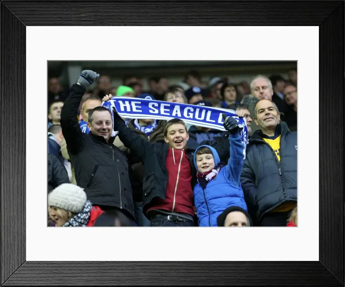 Framed Print : Brighton & Hove Albion vs. Wigan Athletic: Away Game - November 2013 (Season 2013-14)