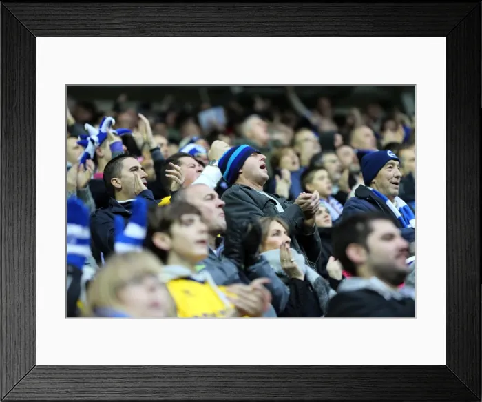 Framed Print : Brighton & Hove Albion vs. Wigan Athletic: 23-11-2013 - Away Game, 2013-14 Season
