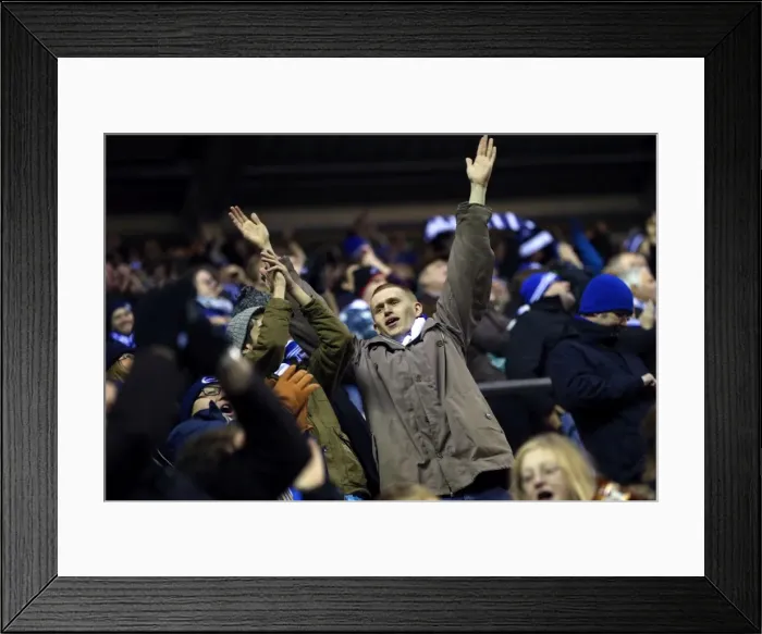 Framed Print : Brighton & Hove Albion vs. Wigan Athletic: 23-11-2013 - Away Game, 2013-14 Season