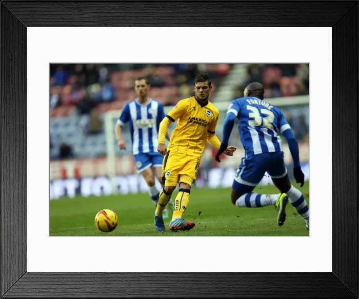 Framed Print : Brighton & Hove Albion vs. Wigan Athletic: Away Game - November 2013 (Season 2013-14) Framed Print : Brighton & Hove Albion vs. Wigan Athletic: Away Game - November 2013 (Season 2013-14)