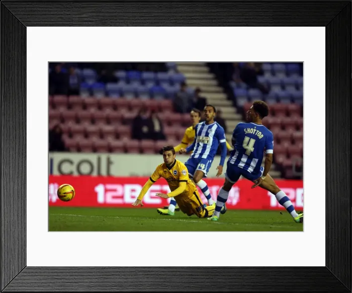 Framed Print : Brighton & Hove Albion vs. Wigan Athletic: Away Game - November 2013 (Season 2013-14) Framed Print : Brighton & Hove Albion vs. Wigan Athletic: Away Game - November 2013 (Season 2013-14)