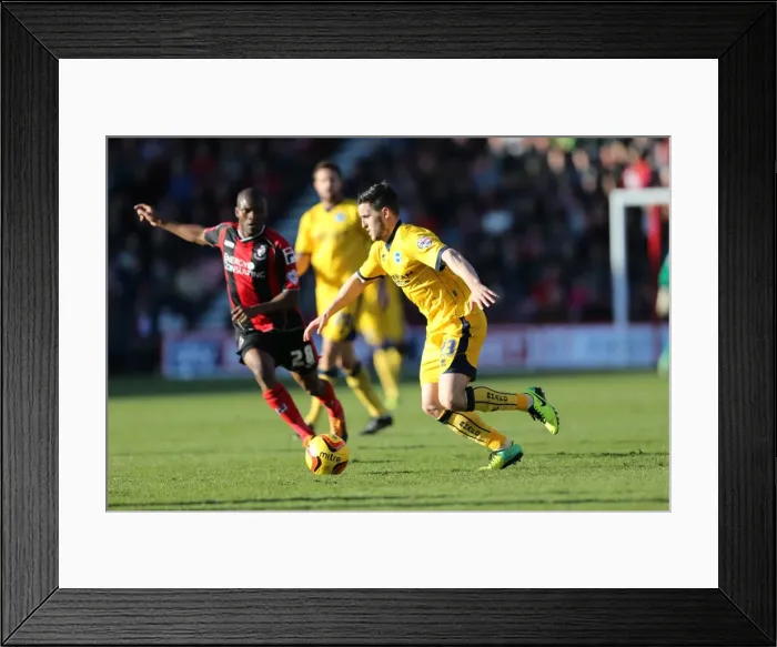 Framed Print : Brighton & Hove Albion vs. AFC Bournemouth (Away) - 30-11-2013: A Season 2013-14 Away Game