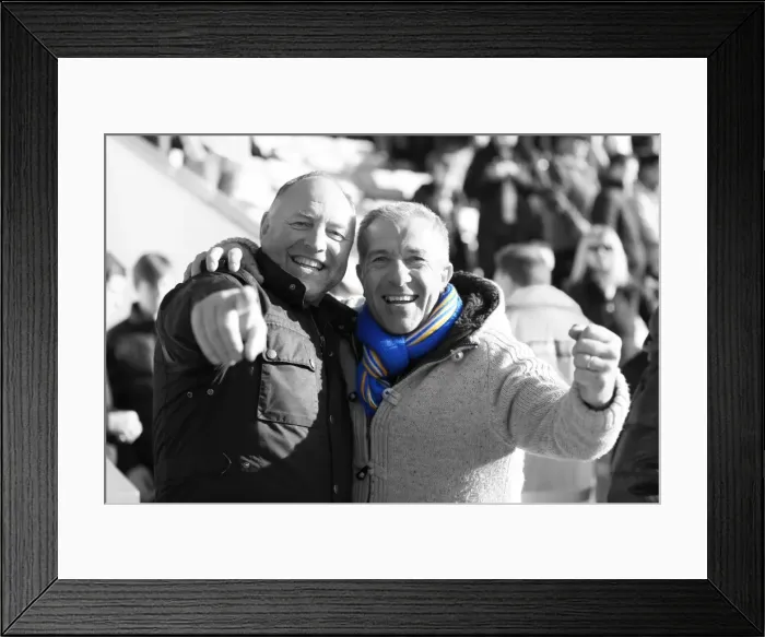 Framed Print : Brighton and Hove Albion Away Days 2013-14: Fervent Crowds at AFC Bournemouth (November 30, 2013)