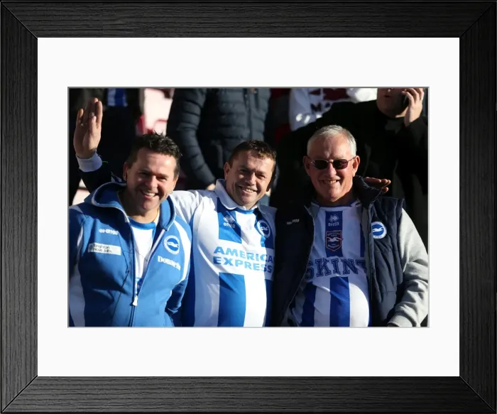 Framed Print : Brighton and Hove Albion Away Days 2013-14: Passionate Crowd at AFC Bournemouth Framed Print : Brighton and Hove Albion Away Days 2013-14: Passionate Crowd at AFC Bournemouth