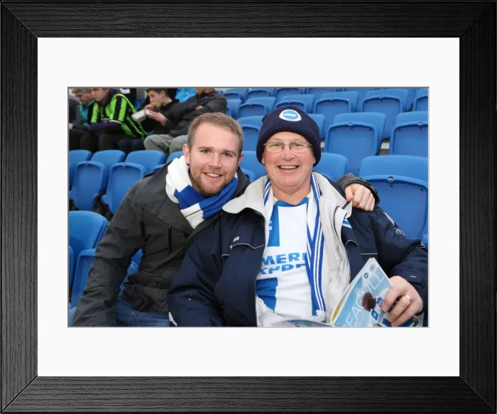 Framed Print : Brighton & Hove Albion vs. Leicester City: Home Game - December 7, 2013 (Season 2013-14)