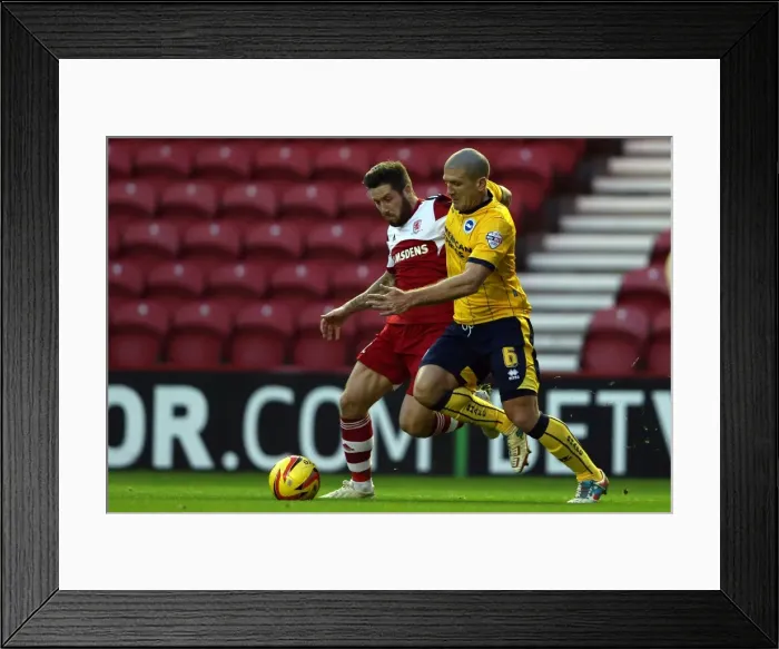 Framed Print : Brighton & Hove Albion vs. Middlesbrough: Away Game - December 14, 2013 (Season 2013-14) Framed Print : Brighton & Hove Albion vs. Middlesbrough: Away Game - December 14, 2013 (Season 2013-14)
