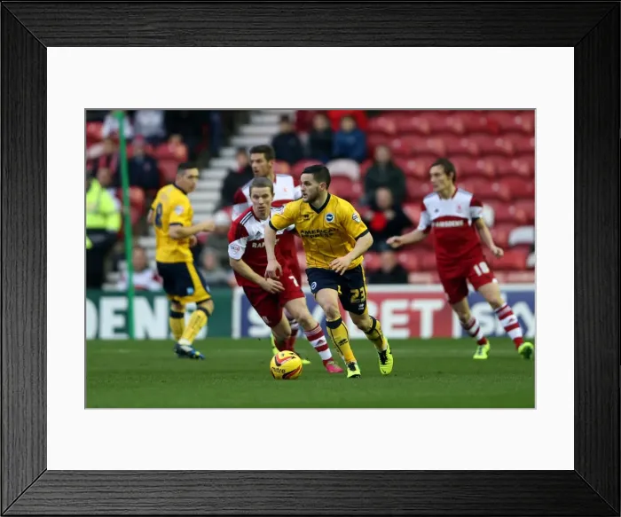 Framed Print : Brighton & Hove Albion vs. Middlesbrough: Away Game - 14-12-2013 (Season 2013-14) Framed Print : Brighton & Hove Albion vs. Middlesbrough: Away Game - 14-12-2013 (Season 2013-14)