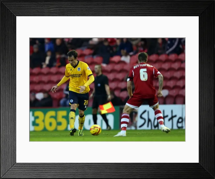 Framed Print : Middlesbrough vs. Brighton & Hove Albion: Away Game - 14-12-2013, Season 2013-14 Framed Print : Middlesbrough vs. Brighton & Hove Albion: Away Game - 14-12-2013, Season 2013-14