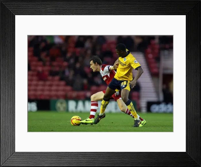 Framed Print : Brighton & Hove Albion vs. Middlesbrough: Away Game - December 14, 2013 (Season 2013-14) Framed Print : Brighton & Hove Albion vs. Middlesbrough: Away Game - December 14, 2013 (Season 2013-14)