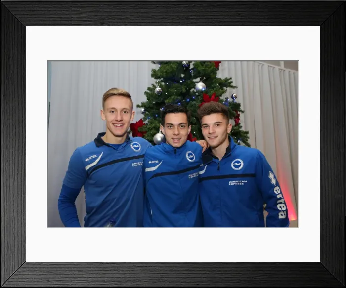 Framed Print : Young Seagulls of Brighton & Hove Albion FC Celebrate Christmas 2013 Framed Print : Young Seagulls of Brighton & Hove Albion FC Celebrate Christmas 2013