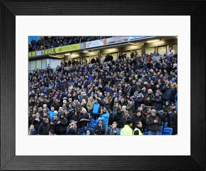 Framed Print : Brighton & Hove Albion vs. Huddersfield Town: Home Game - December 21, 2013 (Season 2013-14) Framed Print : Brighton & Hove Albion vs. Huddersfield Town: Home Game - December 21, 2013 (Season 2013-14)