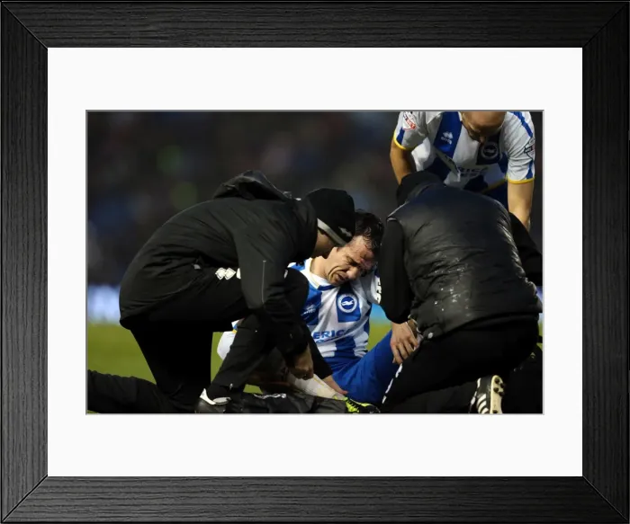 Framed Print : Brighton & Hove Albion vs. Huddersfield Town: Home Game - December 21, 2013