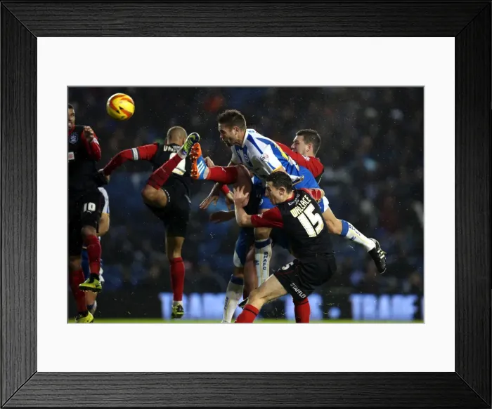 Framed Print : Brighton & Hove Albion vs. Huddersfield Town: Home Game - December 21, 2013 (Season 2013-14) Framed Print : Brighton & Hove Albion vs. Huddersfield Town: Home Game - December 21, 2013 (Season 2013-14)