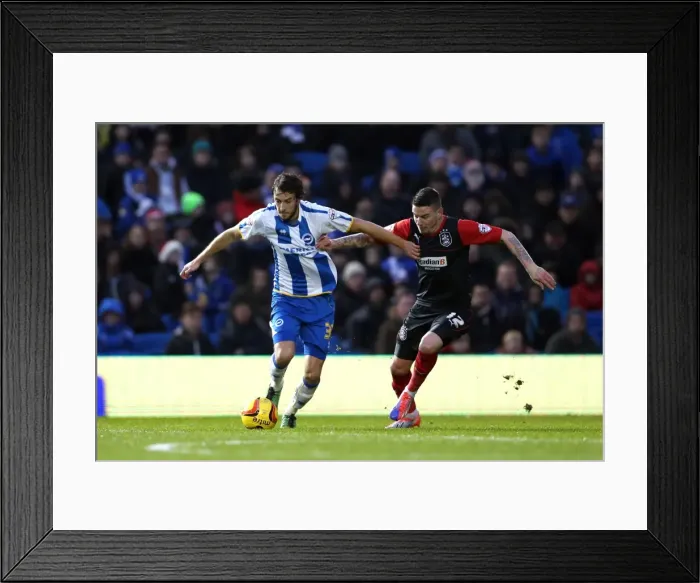 Framed Print : Brighton & Hove Albion vs. Huddersfield Town: Home Game, 21-12-2013 (Season 2013-14)