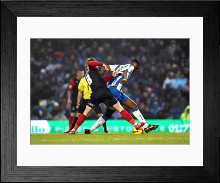 Framed Print : Brighton & Hove Albion vs. Huddersfield Town: Home Game - December 21, 2013