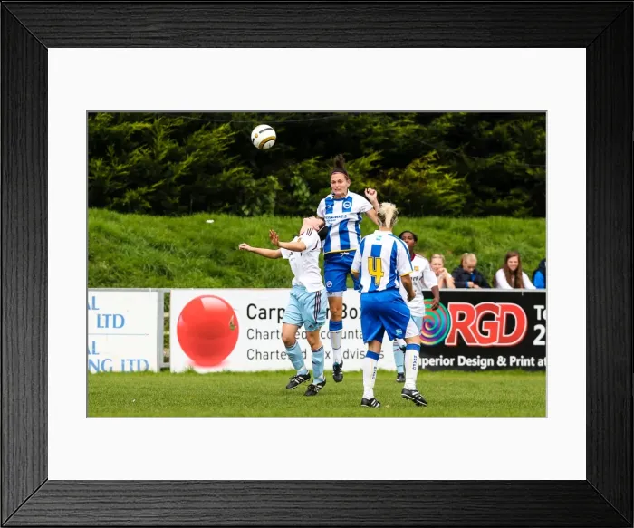 Framed Print : Battle in the 2013-14 Women's Football Season: Brighton & Hove Albion vs. West Ham United Framed Print : Battle in the 2013-14 Women's Football Season: Brighton & Hove Albion vs. West Ham United