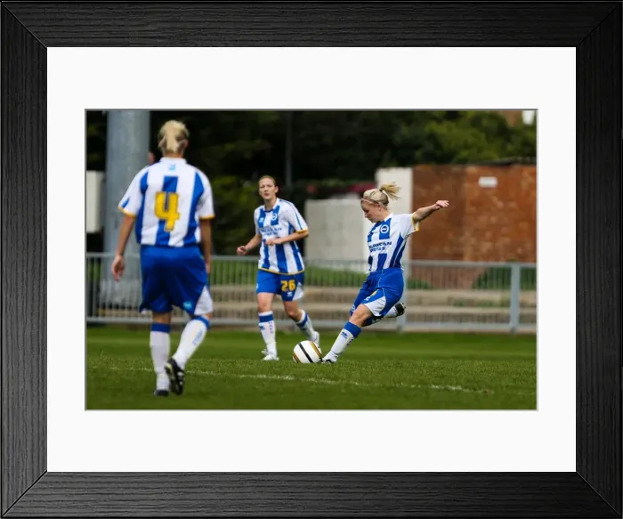 Framed Print : Brighton & Hove Albion Women vs. West Ham United: 2013-14 Season - A Clash in the FA WSL Framed Print : Brighton & Hove Albion Women vs. West Ham United: 2013-14 Season - A Clash in the FA WSL