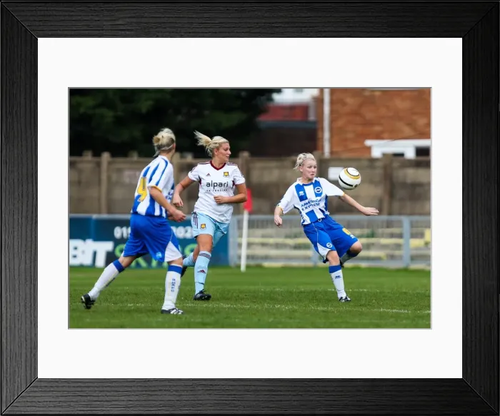Framed Print : Battle of the Women's Football Field: Brighton & Hove Albion vs. West Ham United (2013-14 Season) Framed Print : Battle of the Women's Football Field: Brighton & Hove Albion vs. West Ham United (2013-14 Season)