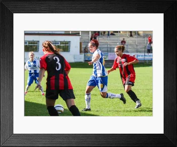 Framed Print : Brighton & Hove Albion Women's Football: 2013-14 Season - Lewes Match