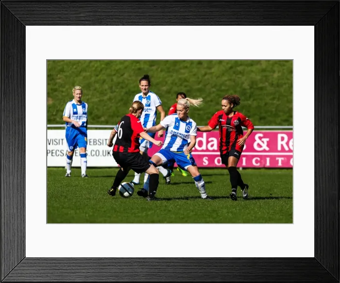 Framed Print : Brighton & Hove Albion Women's Football: 2013-14 Season - Lewes Match Framed Print : Brighton & Hove Albion Women's Football: 2013-14 Season - Lewes Match