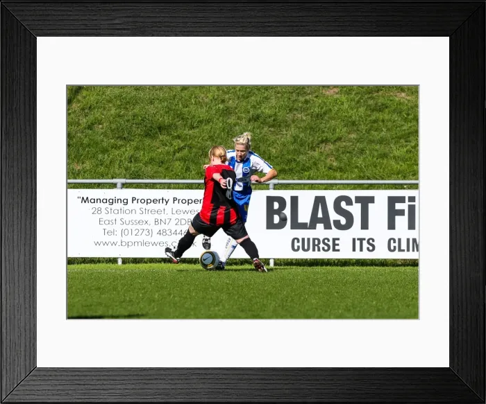 Framed Print : Brighton & Hove Albion Women's Football: 2013-14 Season - Lewes Match Framed Print : Brighton & Hove Albion Women's Football: 2013-14 Season - Lewes Match