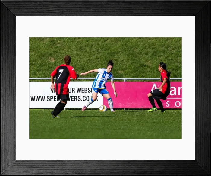 Framed Print : Brighton & Hove Albion Women's Football: 2013-14 Season - Lewes Match