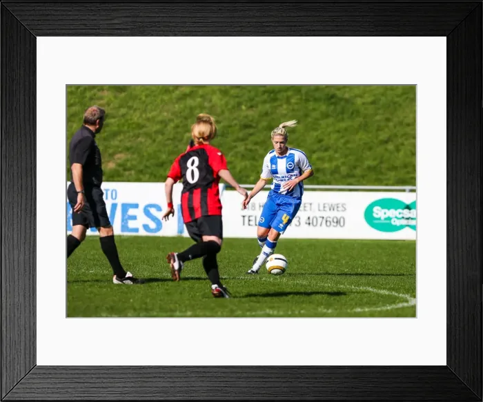 Framed Print : Brighton & Hove Albion Women's Football: 2013-14 Season - Lewes Match