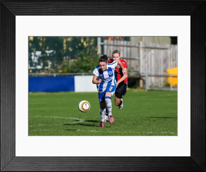 Framed Print : Brighton & Hove Albion Women vs Lewes: A Historic Clash in the 2013-14 Season - Brighton And Hove Albion