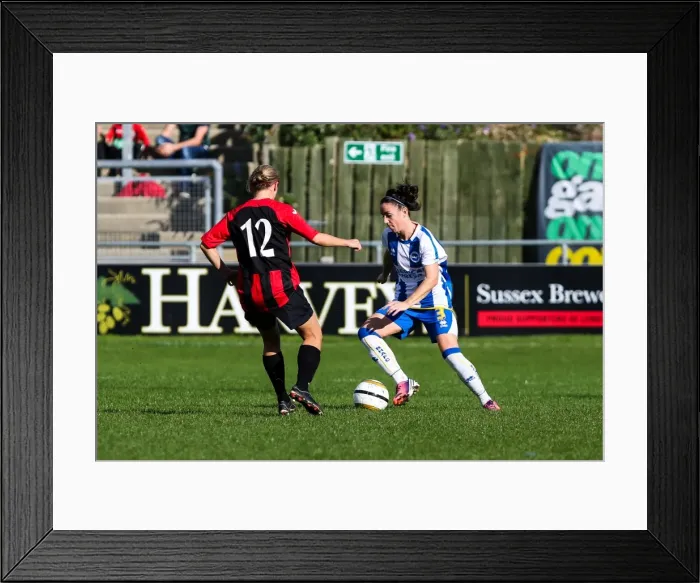 Framed Print : Brighton & Hove Albion Women's Football: 2013-14 Season - Lewes Match Framed Print : Brighton & Hove Albion Women's Football: 2013-14 Season - Lewes Match