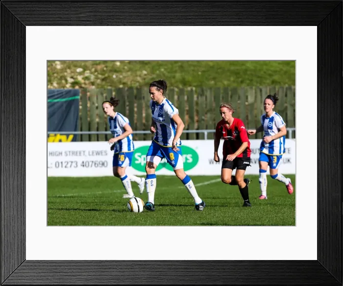 Framed Print : Brighton & Hove Albion Women's Football: 2013-14 Season - Lewes Match Framed Print : Brighton & Hove Albion Women's Football: 2013-14 Season - Lewes Match